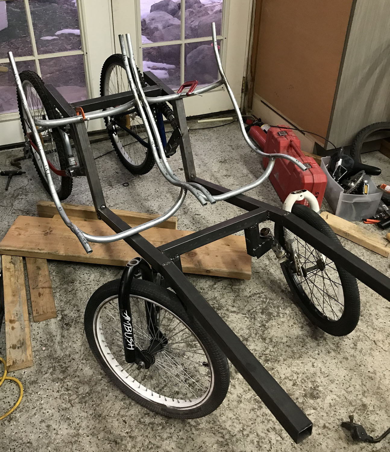 Connecting two bikes side by side on sale
